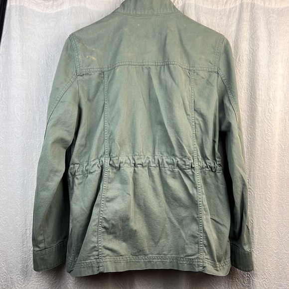 Gap Army Green Utility Coat Medium Adjustable Waist - Picture 4 of 10